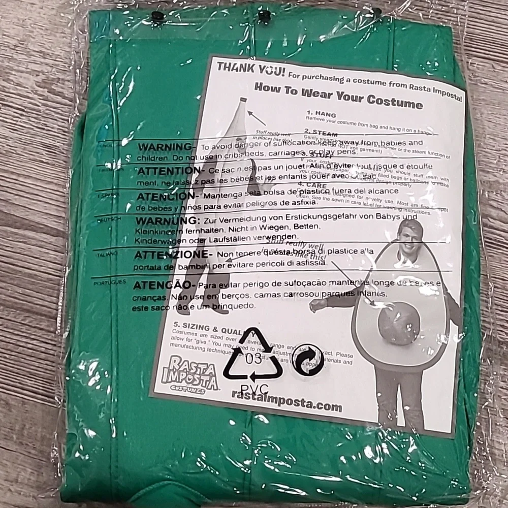 Pickle Costume Size 7-10